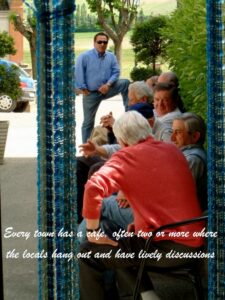 Old guys at a cafe